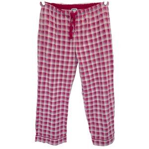 1349 DKNY Wide Leg Plaid Pajama Bottoms Sz.L Womens